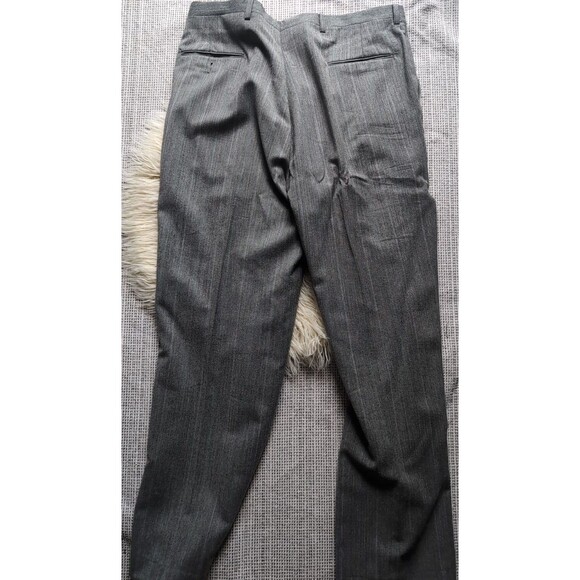 Hect's Cricketeer Mens 3 Button 2 pc Suit Gray Light Striped Pants & Jacket 46R - Picture 16 of 16